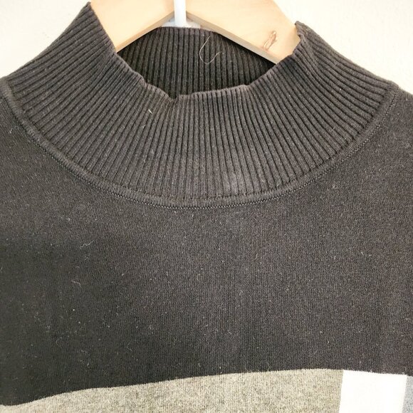 INC Color Block Knit Tunic Sweater Dress Women Sz L Long Sleeve Viscose Blend - Picture 4 of 15